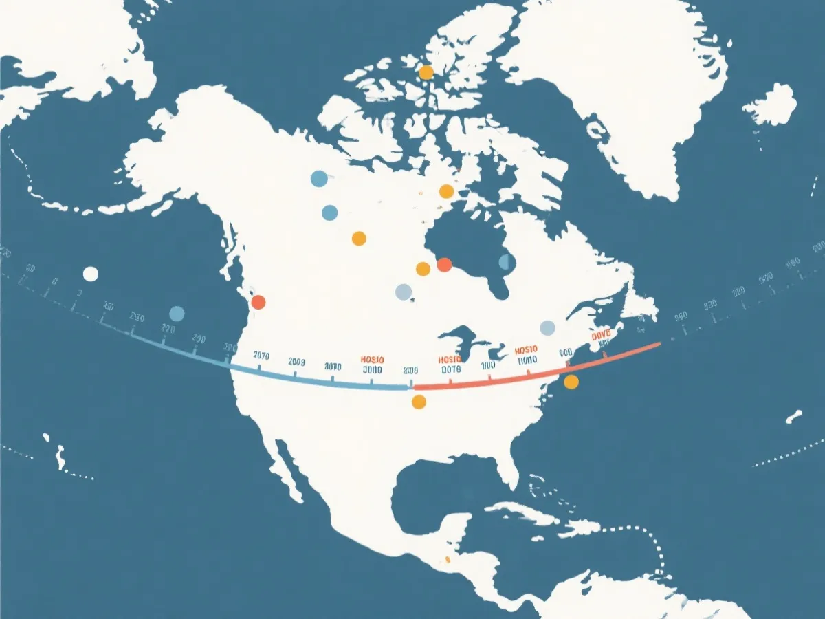 2026世界杯北美举办城市示意图